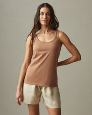 women's classic cotton scoop tank